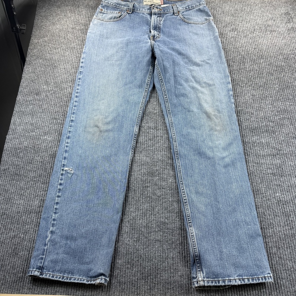 Levis‎ 559 Jeans Mens 34x32 Light Wash Blue Relaxed Straight Cotton (tag 34/34)